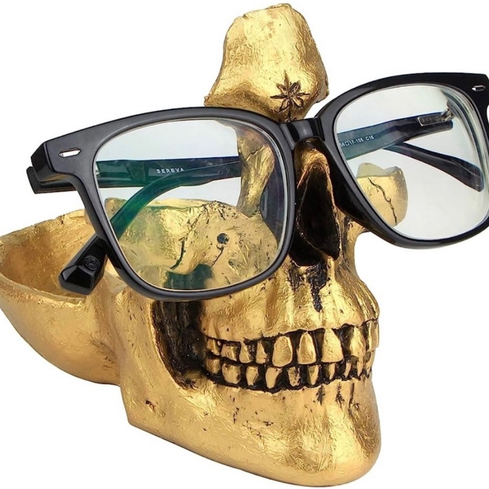 NEW HP Skull Glasses Holder in Gold or Silver